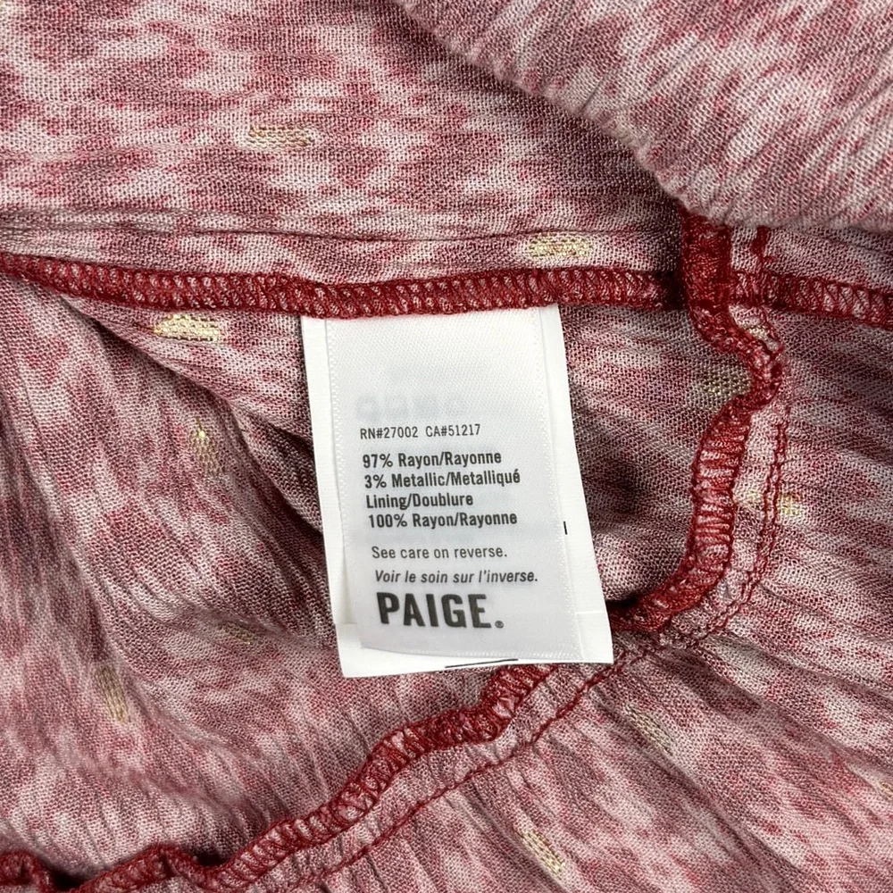 Paige Women's Sandee 3/4 Sleeve A-Line‎ Ruffle Hem Dress Papaya Multi Small